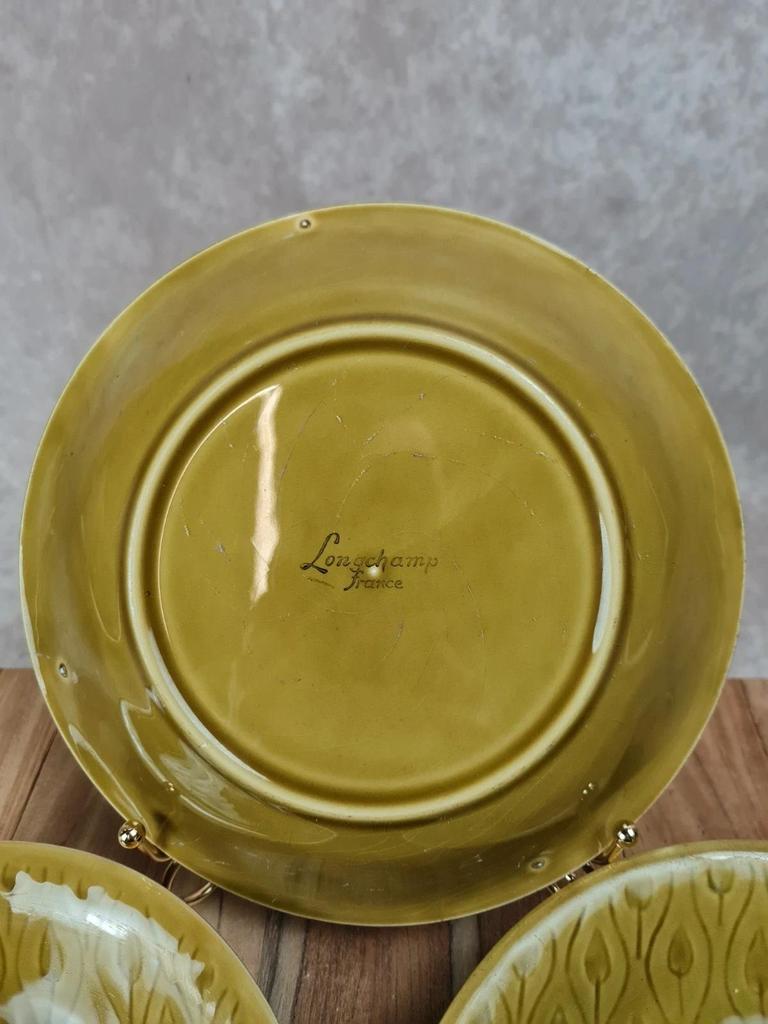 🍋 Lot de 3 assiettes creuses vintage Longchamp France