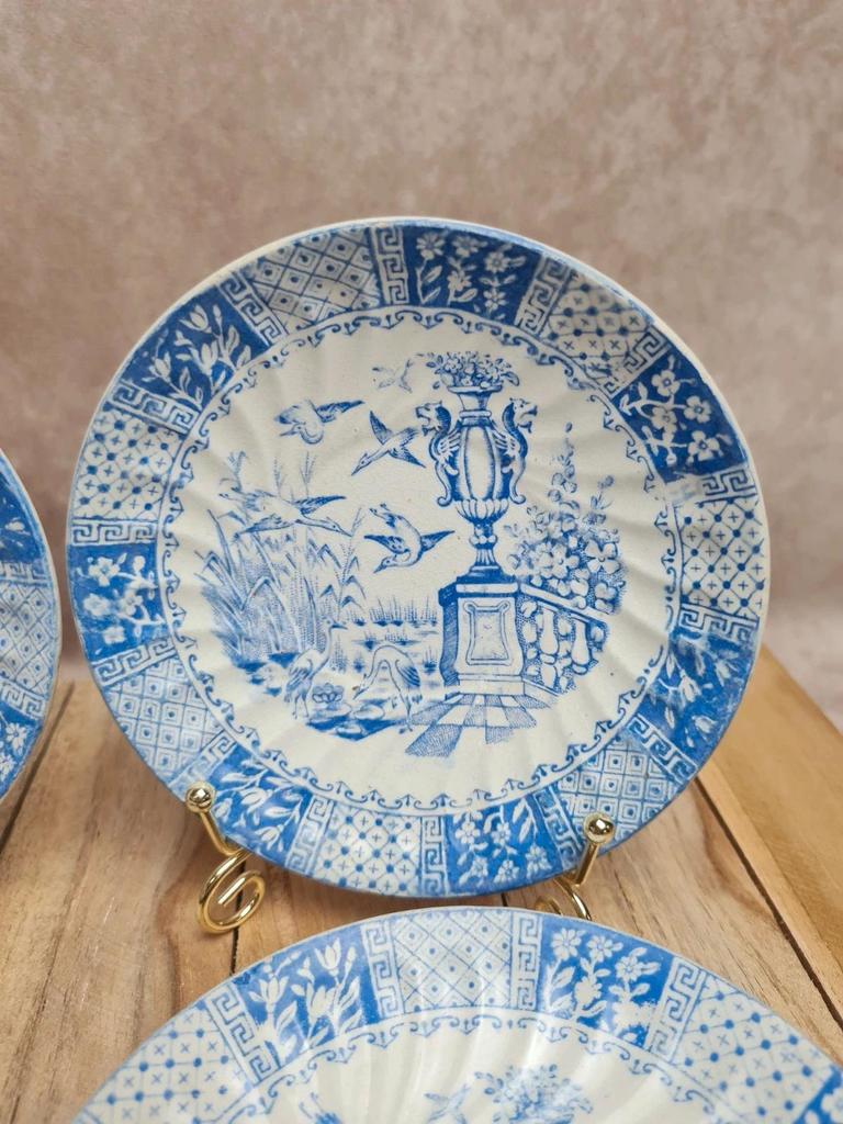 Coupelles Terre de fer L. Bertrand Bordeaux décor cigognes anciennes 💙