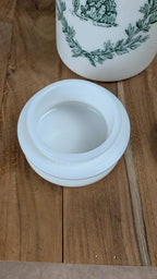 Lot de 2 pots en verre opalin Made in Italy