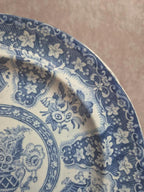 Assiette anglaise Xixe décor Filigree Spode – faïence fine bleu blanc vers 1830