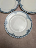 Lot de 5 assiettes plates Terre de Fer St Amand modèle Andrinople