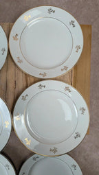 Lot de 6 assiettes à dessert anciennes L’amandinoise – dorure