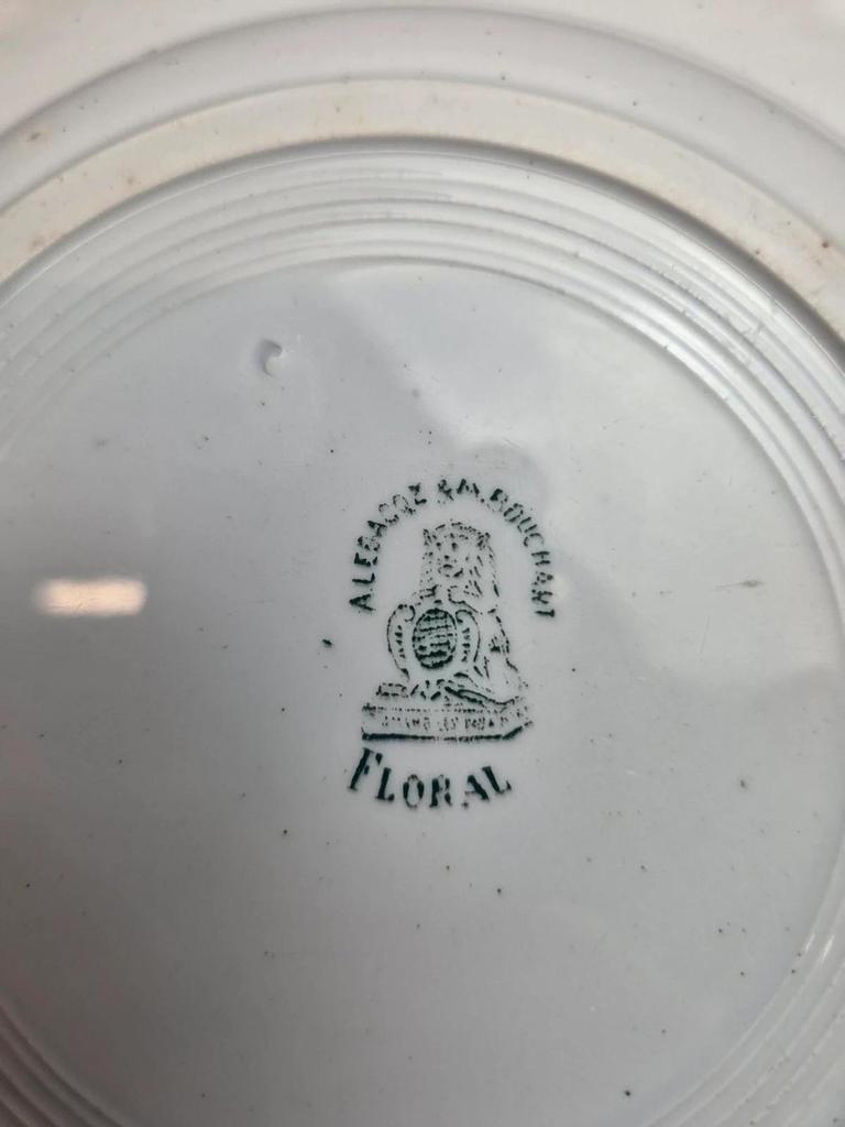 Lot 3 assiettes creuses Terre de Fer A. Lebacqz & M. Bouchart Floral