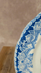 Assiette parlante Longwy – Les plaisirs de la chasse – décor bleu