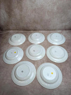 Lot de 8 assiettes creuses anciennes Faïencerie d’onnaing