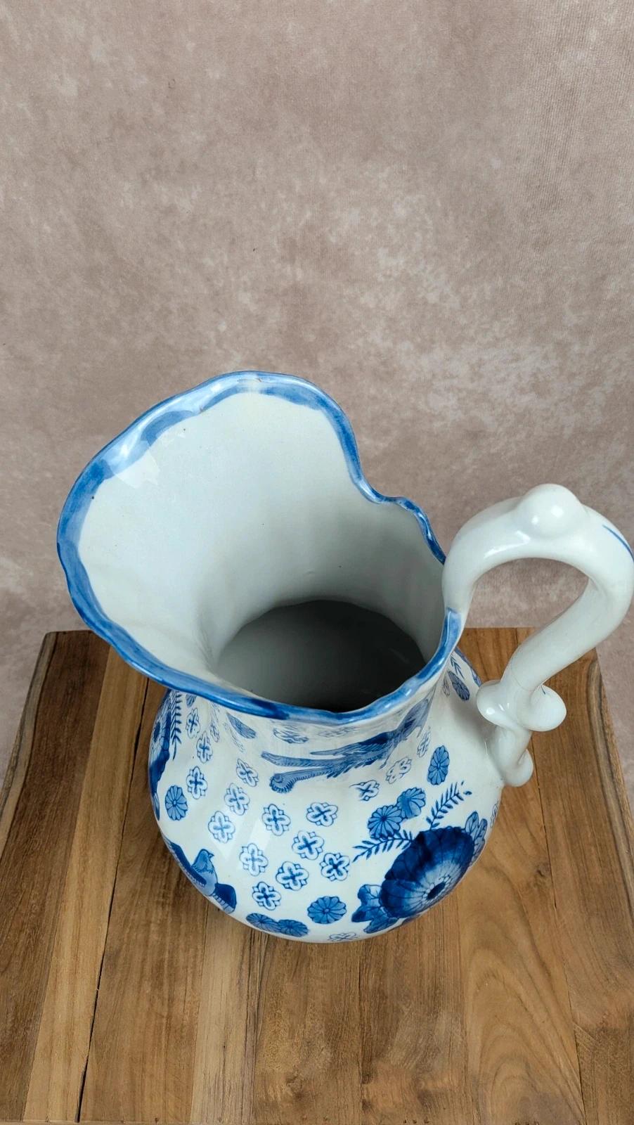 Ensemble de toilette ancien d’inspiration asiatique – Bassine & cruche