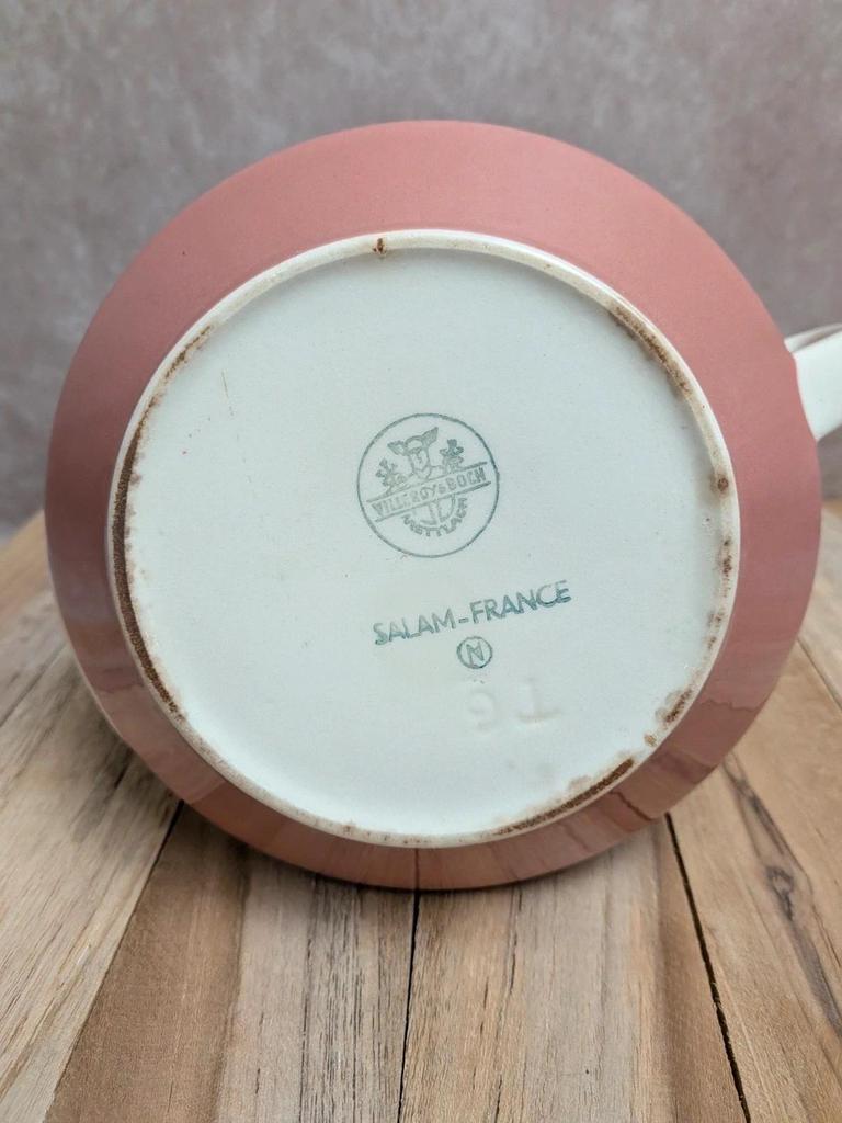 Théière vintage Villeroy & Boch Salam rose poudré