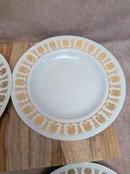 4 assiettes creuses Limoges dorure