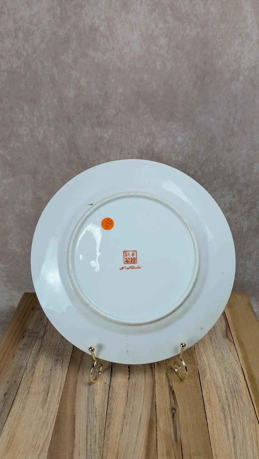 Grande assiette chinoise peinte à la main