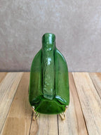 Soliflore mural en verre vert – style Art déco