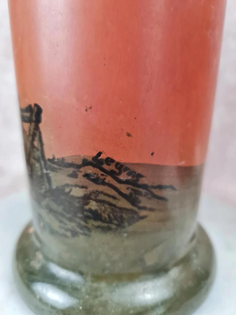 🌿 Paire de vases anciens signés Legras – décor champêtre émaillé – Art Nouveau 🌿