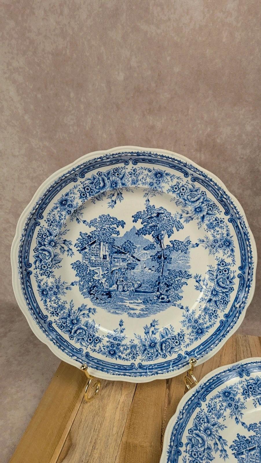 Lot de 2 assiettes plates Lunéville – modèle The Cottage