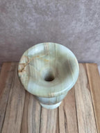Vase vintage en onyx naturel – 23 cm