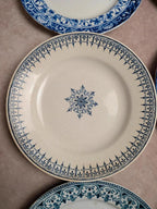 Lot de 6 assiettes plates dépareillées en terre de fer