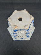 Cache-pot ajouré hexagonal en porcelaine bleue et blanche – style chinois Xixᵉ/xxᵉ