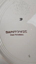 Lot de 6 assiettes plates vintage Saintonge – demi-porcelaine
