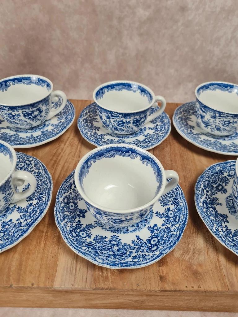 Service à café Kg Lunéville, modèle « Toile de Jouy » Grand Feu