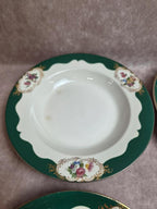 7 assiettes creuses Digoin Sarreguemines Champagne – Porcelaine opaque – Terre de fer vintage