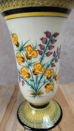 Vase ancien Henriot Quimper décor floral breton