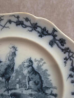 Assiette terre de fer anglaise B.w.m. & Co – Fables – Émile Bourgeois – vers 1900