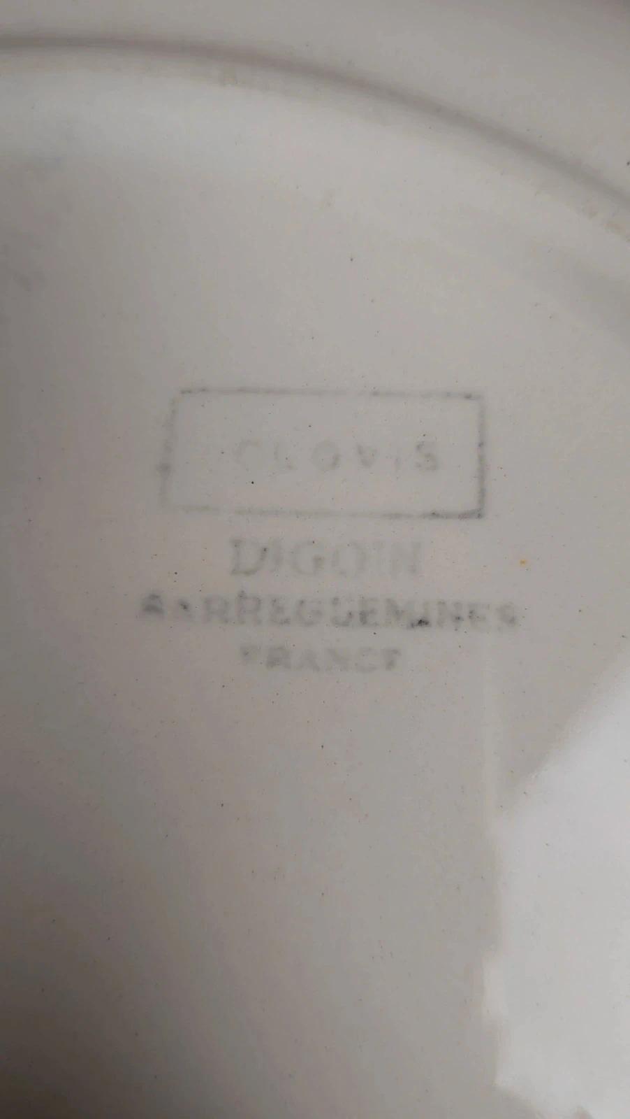 Plat rond Dijoin-sarreguemines modèle Clovis