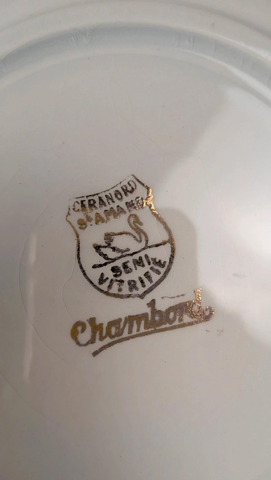 Lot de 6 assiettes creuses anciennes Seranord Saint-amand – Modèle Chambord