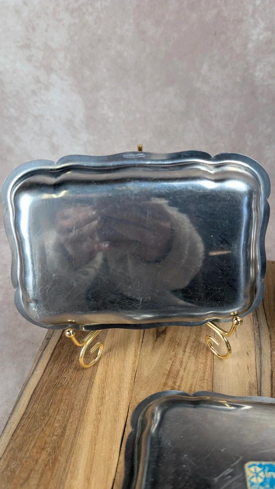 Lot de 3 petits plats en inox