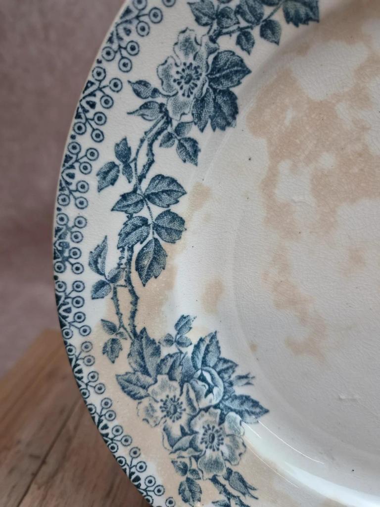 Assiette ancienne Terre de Fer – Service Guadeloupe – Établissements Debray