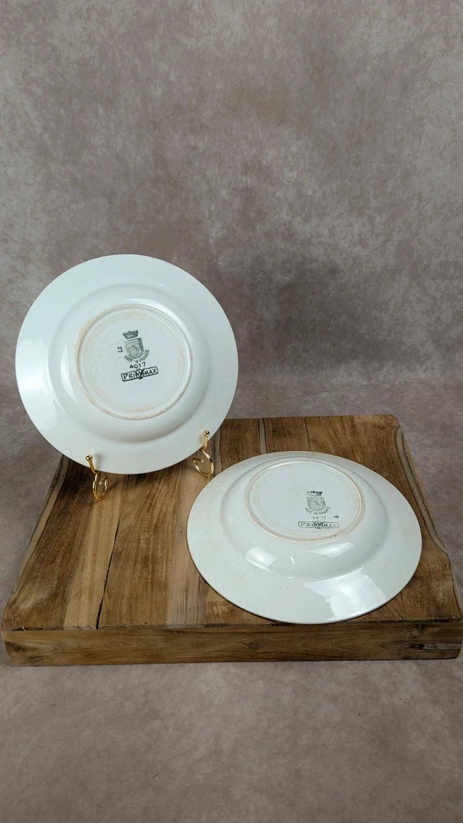 Lot de 2 assiettes creuses anciennes Saint-amand – Primax