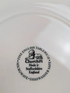 Lot de 5 assiettes plates Churchill Briar Rose – Faïence anglaise vintage