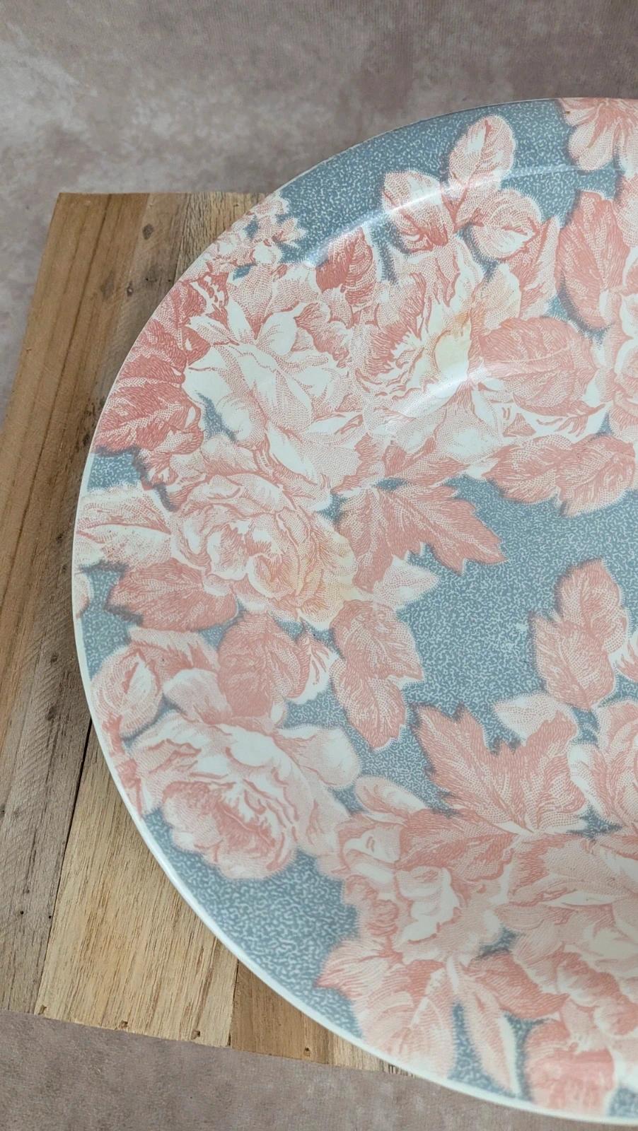 Plat creux vintage décor floral