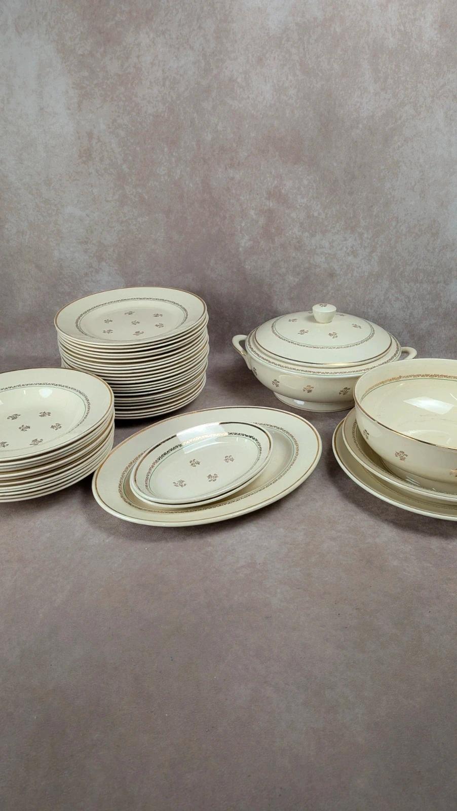 Lot de 6 assiettes plates Gien