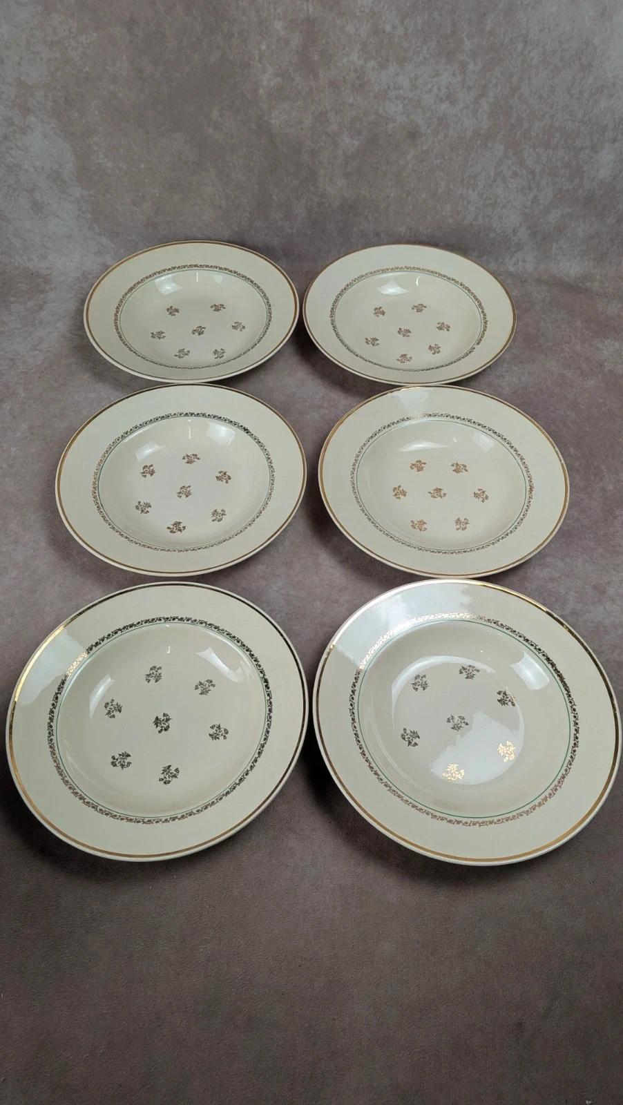 Lot de 6 assiettes creuses Gien
