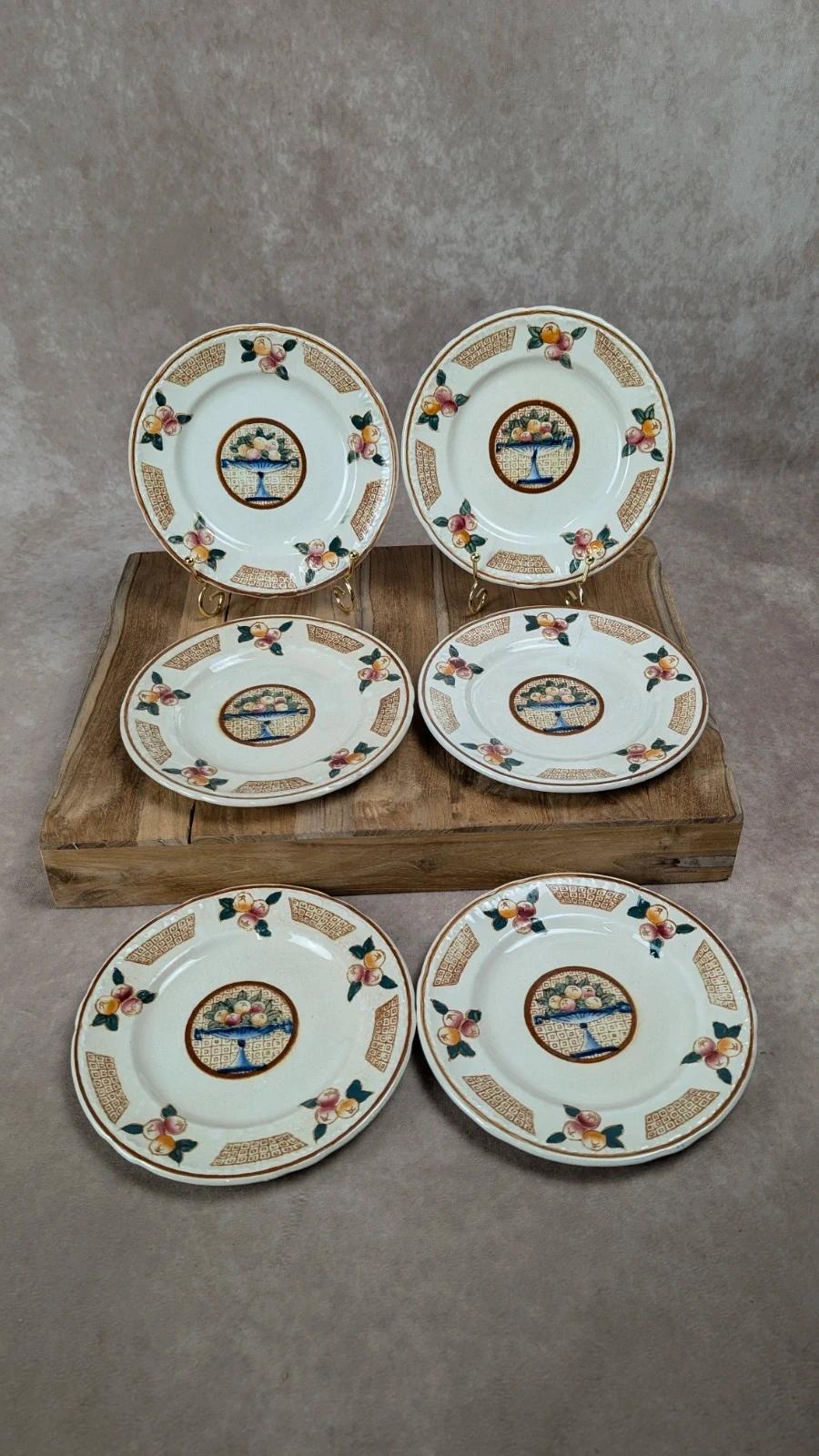 Lot de 6 assiettes à dessert Longwy – Modèle Maurice