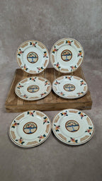 Lot de 6 assiettes à dessert Longwy – Modèle Maurice