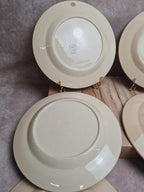 Lot de 6 assiettes plates Boch La Louvière Belgique modèle 2460 décor cerises polychrome
