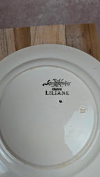Lot de 2 assiettes plates Sarreguemines modèle Liliane