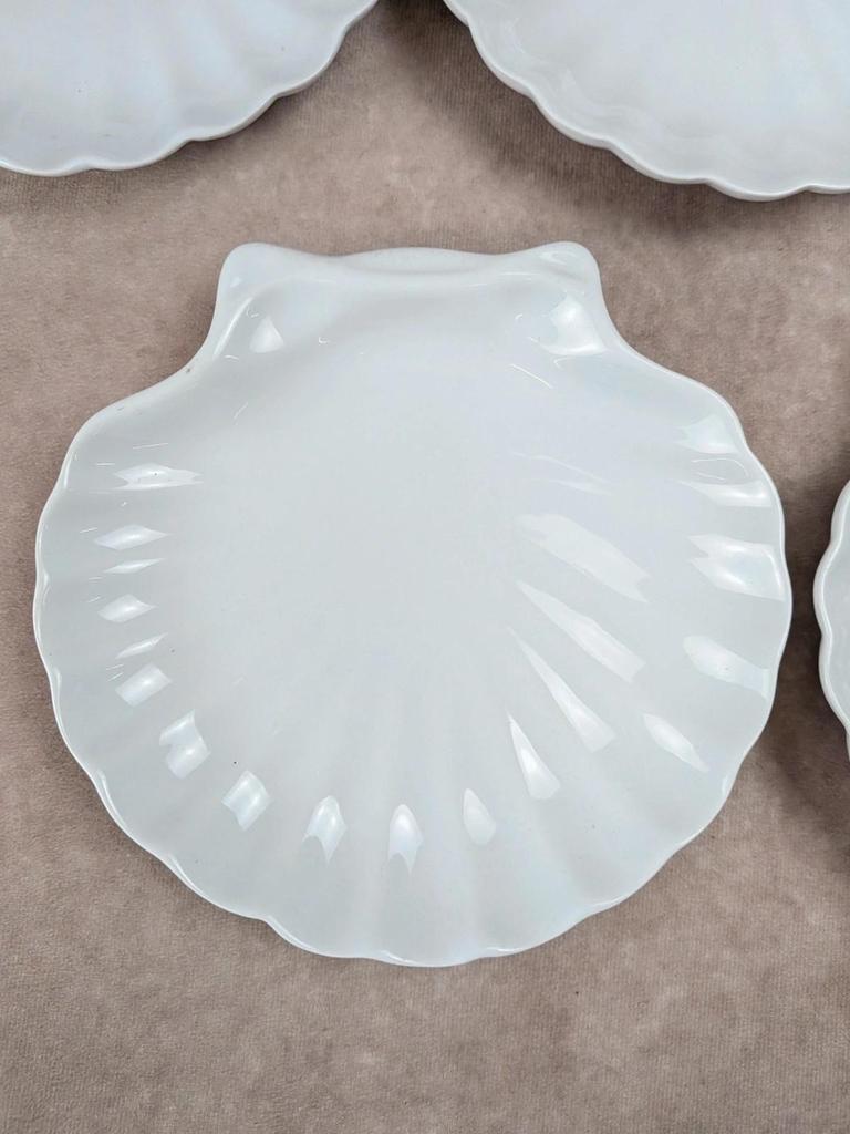 Lot de 8 assiettes coquille Saint-jacques