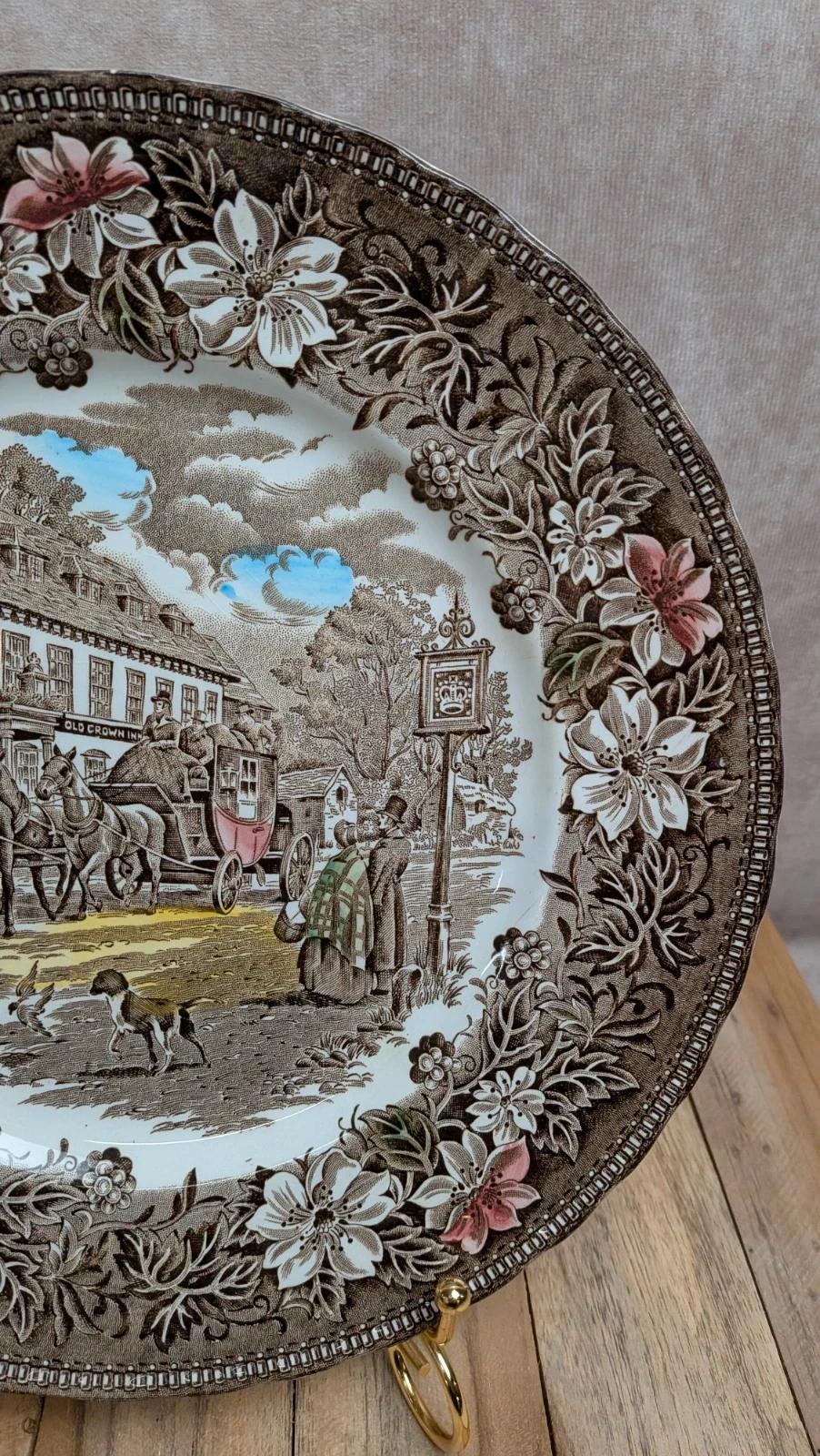Assiette anglaise Royal Tudor Ware – Coaching Taverns 1828