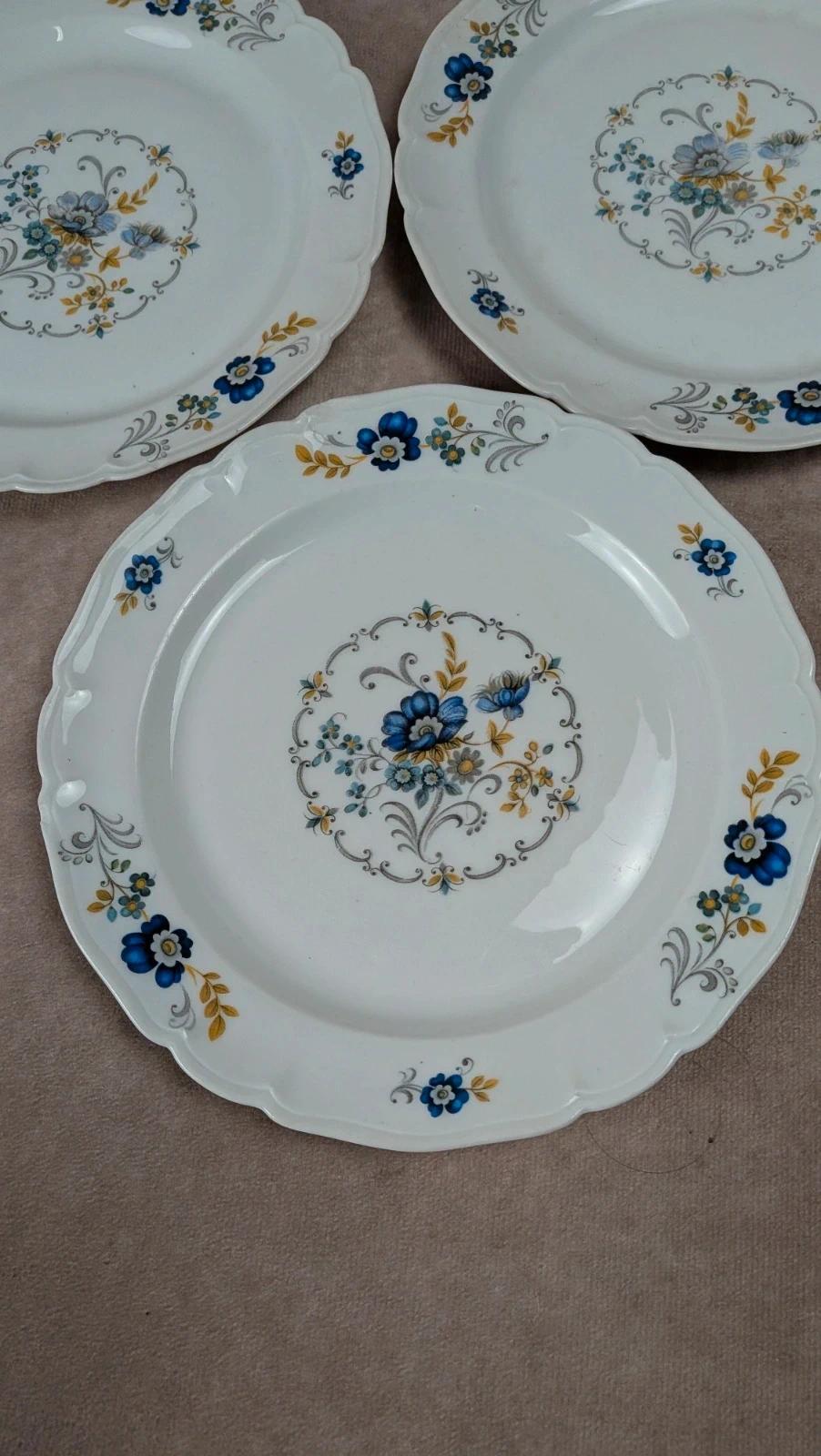 Lot de 5 assiettes à dessert anciennes Limoges U.l.i.m