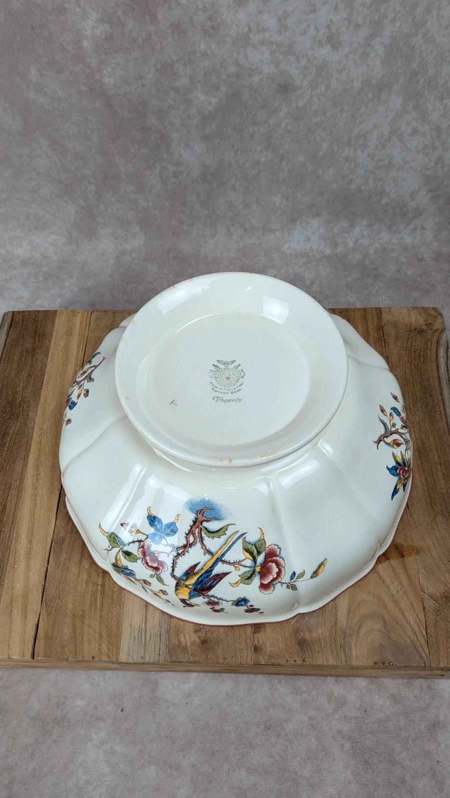 Grand saladier ancien Villeroy & Boch – Modèle “phoenix”