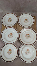 Lot de 6 assiettes + plat Gien modèle Germigny