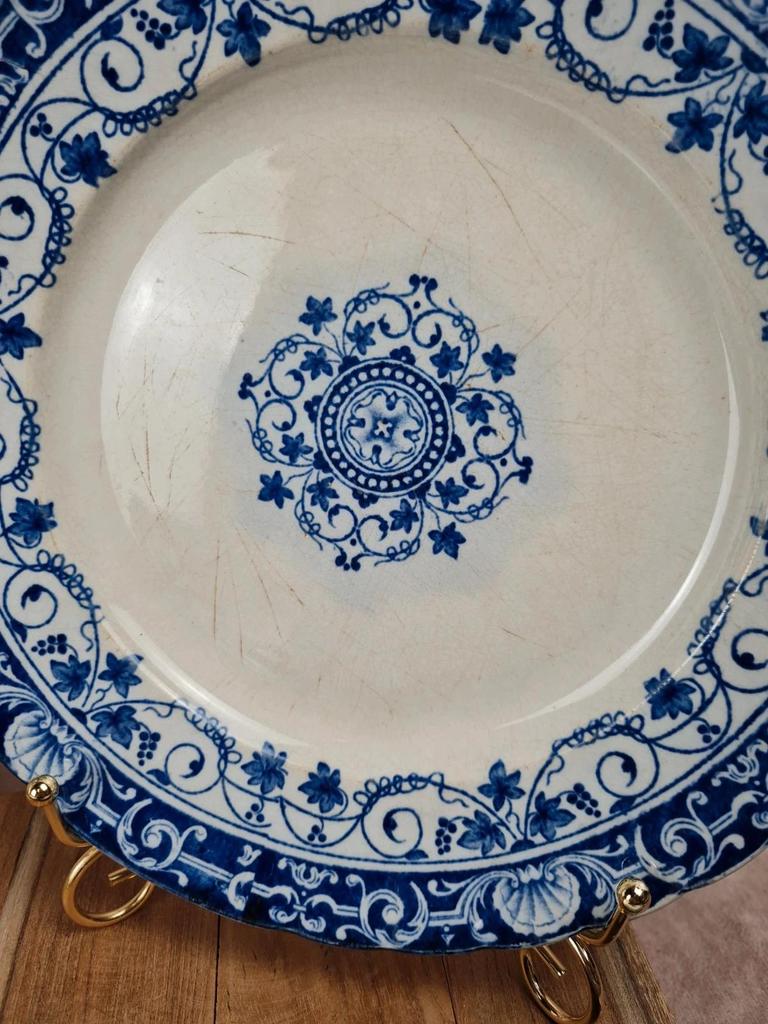 Assiettes anciennes Jules Vieillard Bordeaux – Service “louis Xv” lot de 5