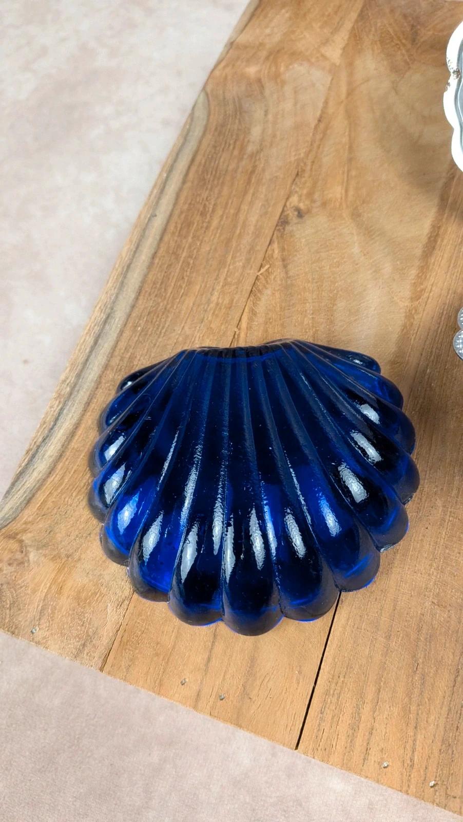 Beurrier vintage coquille en métal argenté