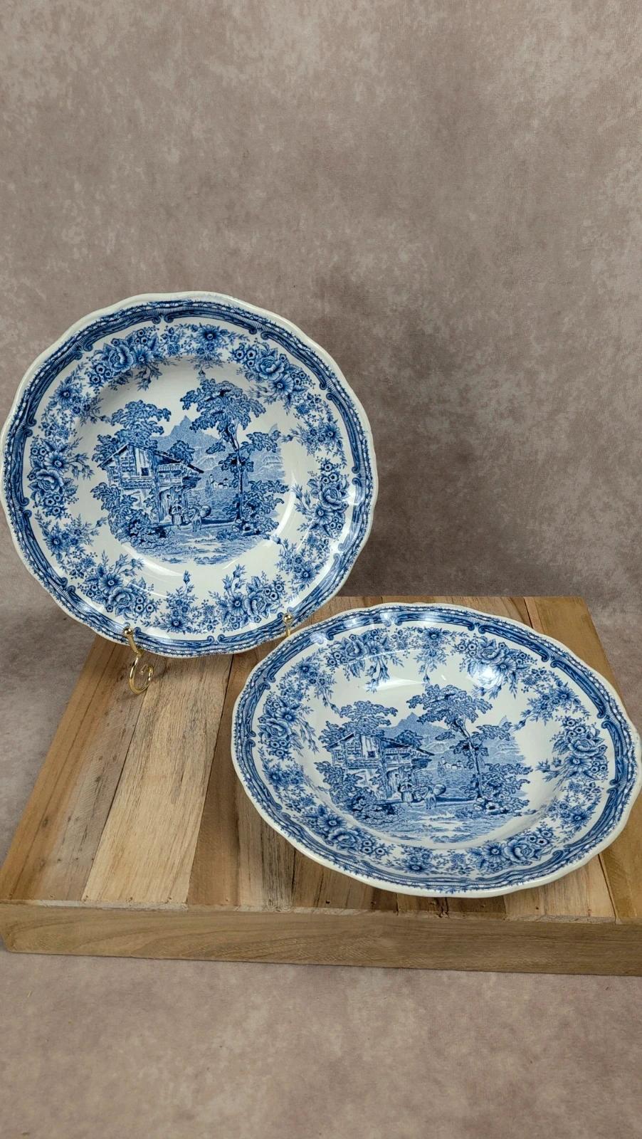 Lot de 2 assiettes creuses Lunéville – modèle The Cottage