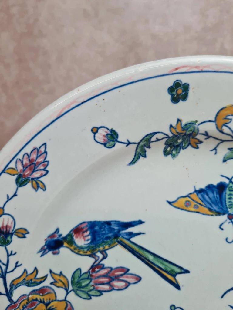Assiette ancienne Gien Xixe – décor Corne d’abondance peint main 🎨🍃