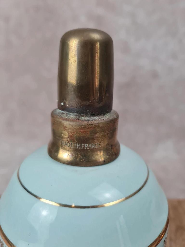 Lampe Berger ancienne en porcelaine St-méen 🎨 Scènes équestres 🐎 Années 50/60