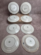 Lot de 8 assiettes à dessert Saint-amand Hamage modèle Marceau – faïence ancienne