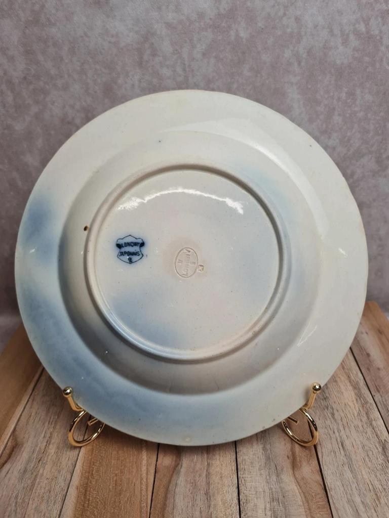 Assiette creuse Longwy modèle Japonais décor oiseau ancien