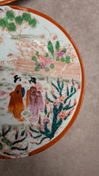 Lot de 9 assiettes + 1 grande assiette style japonais ancien
